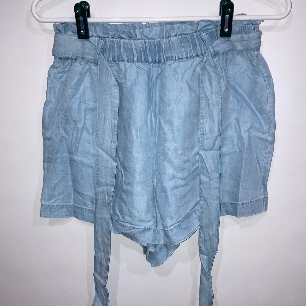 Charlotte Russe High Waisted Denim Knot Shorts